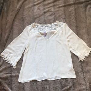 Cream lace blouse